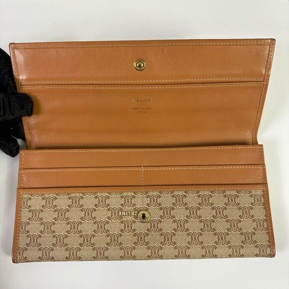 Celine Macadam Vintage Bifold‎ Wallet Brown Tan - Picture 7 of 15